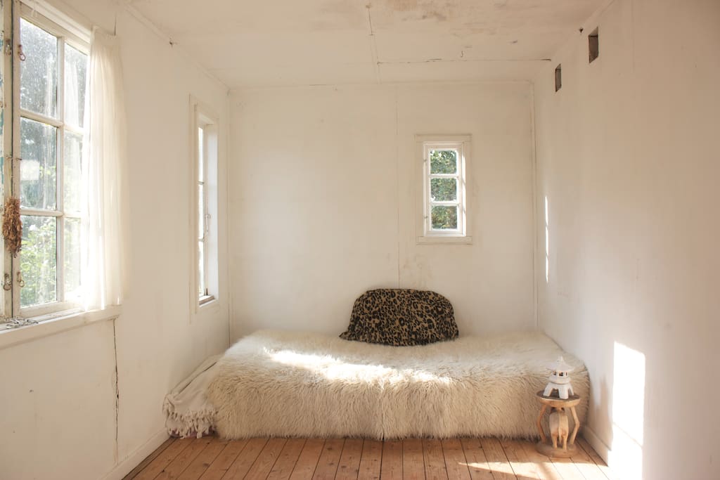 Inside the caravan