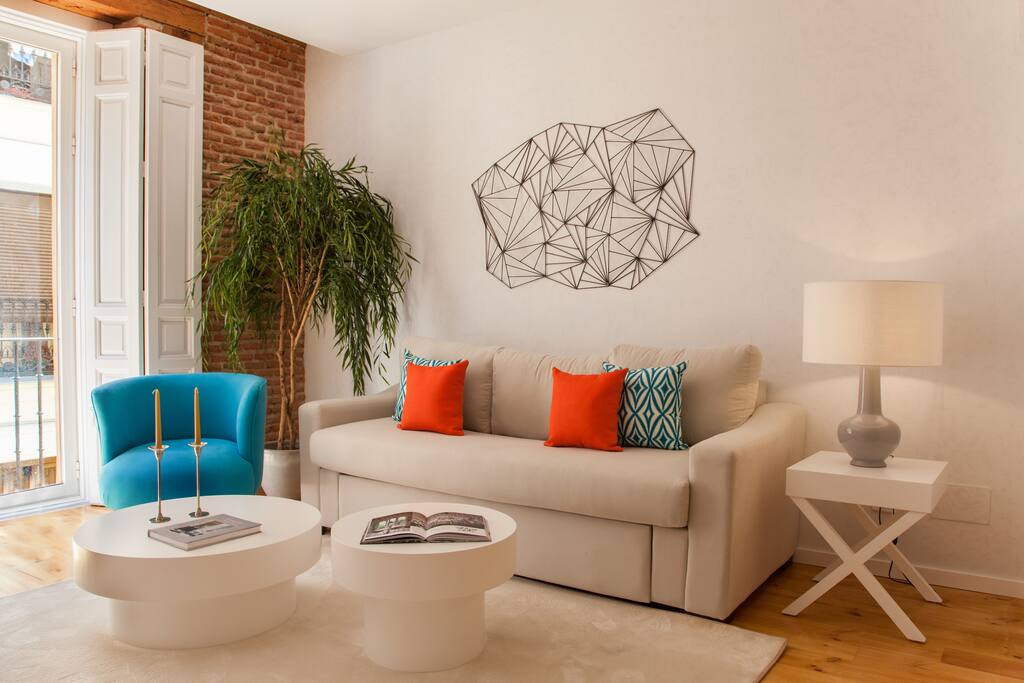 Living room with sofa bed