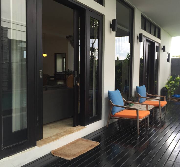 Double doors welcoming to enter your spacious living room