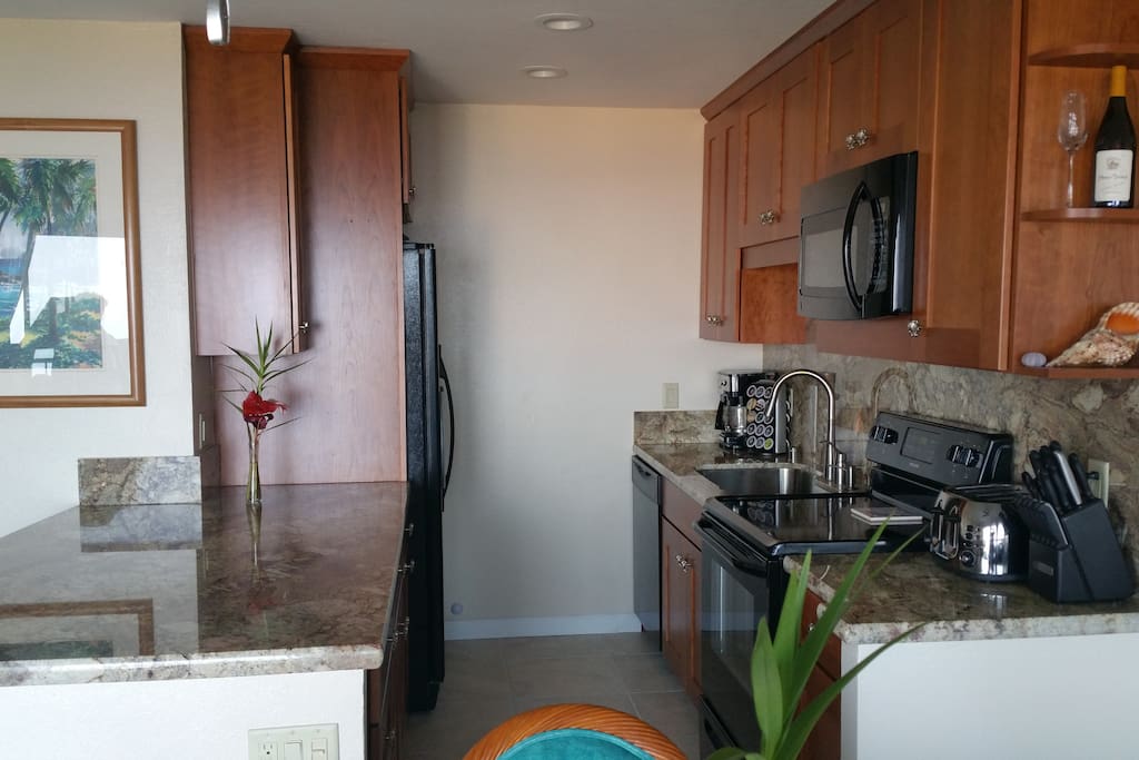 Kitchen - stove, microwave, full size refrigerator, dishwasher