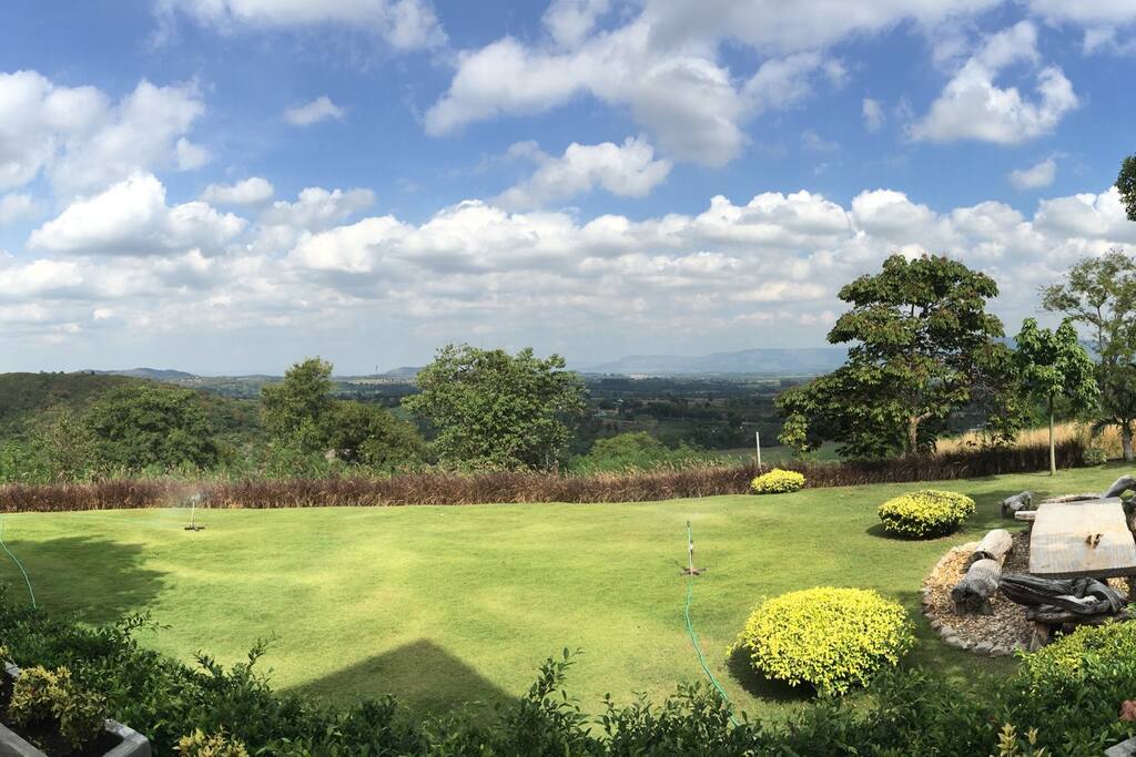 Panoramic view from our balcony