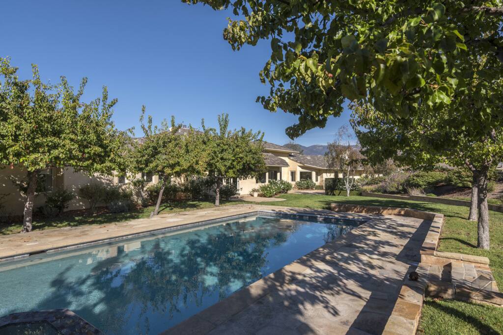 We won't blame you if your first M.O. is relaxing in the estate's private hot tub or pool.