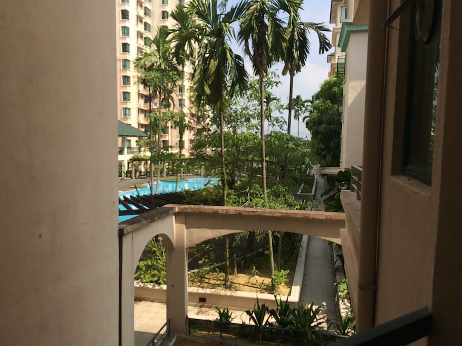 Swimming pool view from entrance