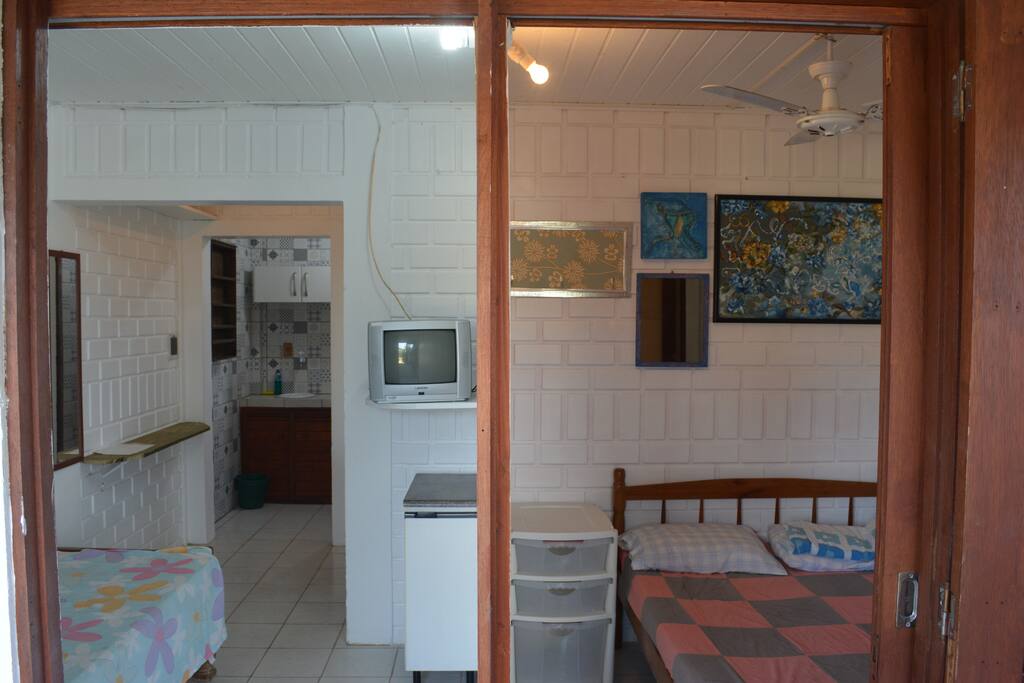 Televisão, ventilador, geladeira, fogão