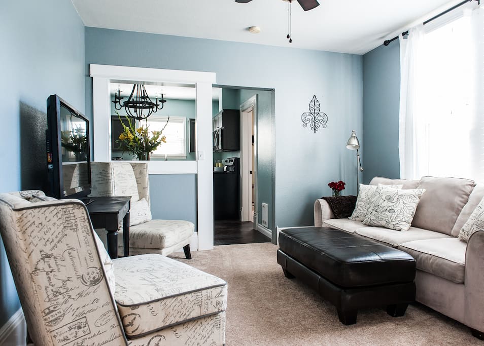The living room.