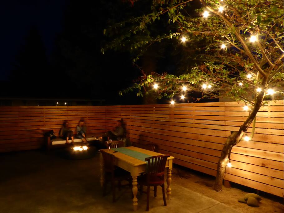Outdoor seating and fire pit