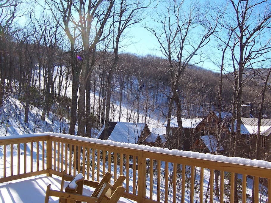 View from Deck to Tyro Ski Slope