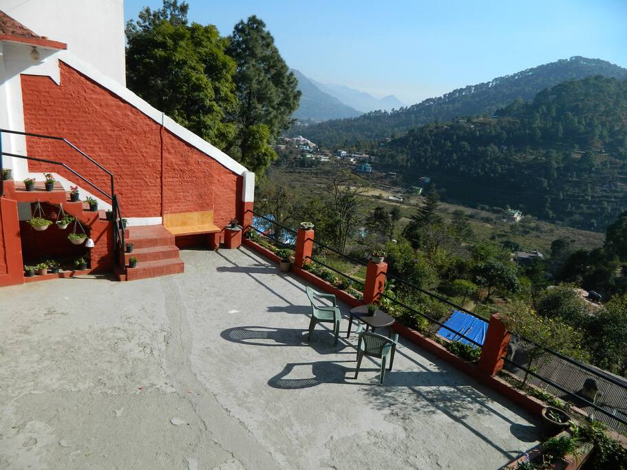 View of sit out and valley from Balcony