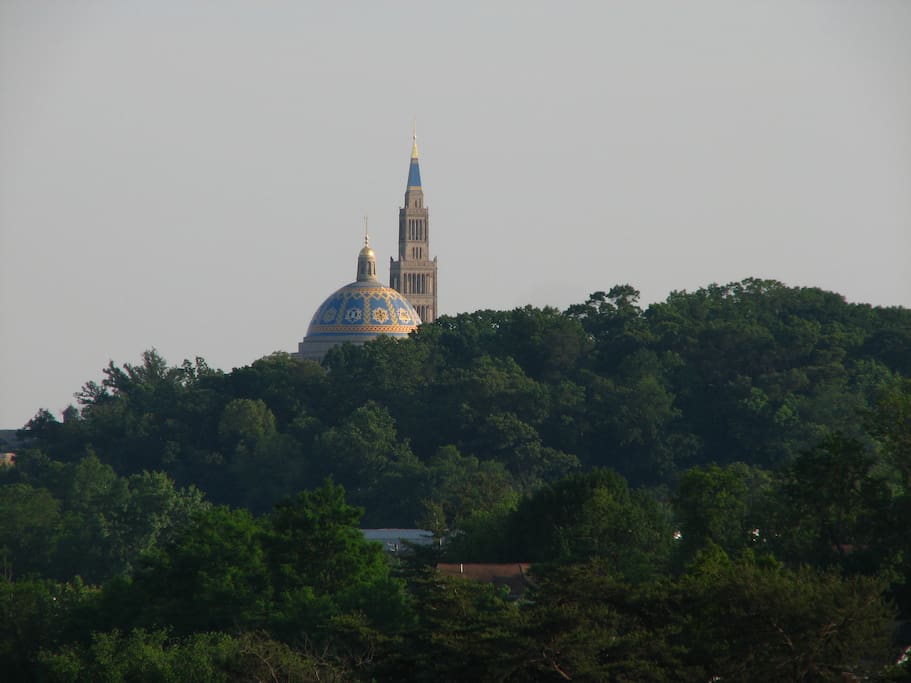 Comes with a beautiful view of Fort Totten and the Basilica
