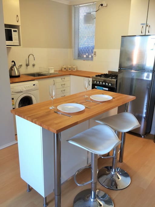 Has everything you need (including coffee machine)