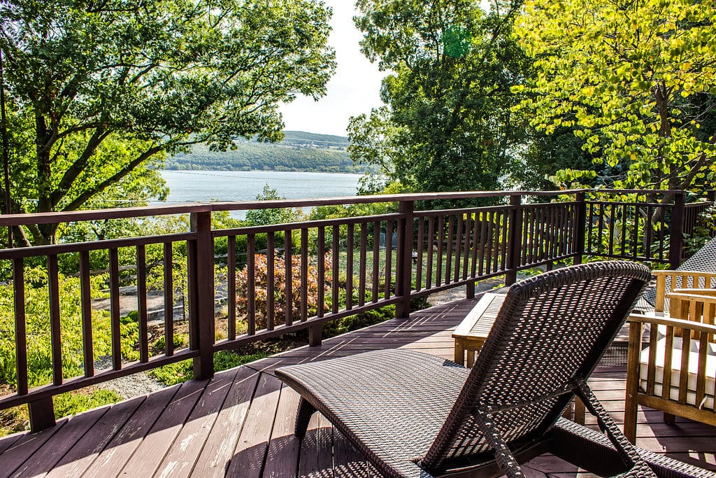 Large Front Deck overlooking Seneca Lake.