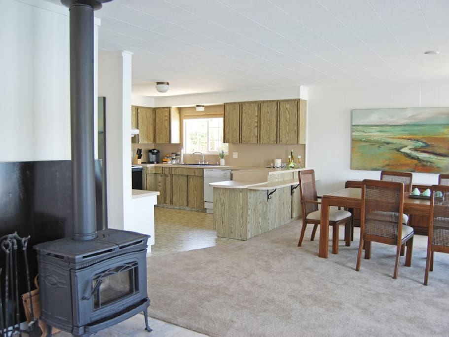 Wood burning stove great in cooler months