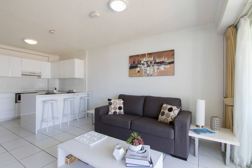 Unit 231. Refurbished unit. Open plan living. Kitchen, lounge/living room.