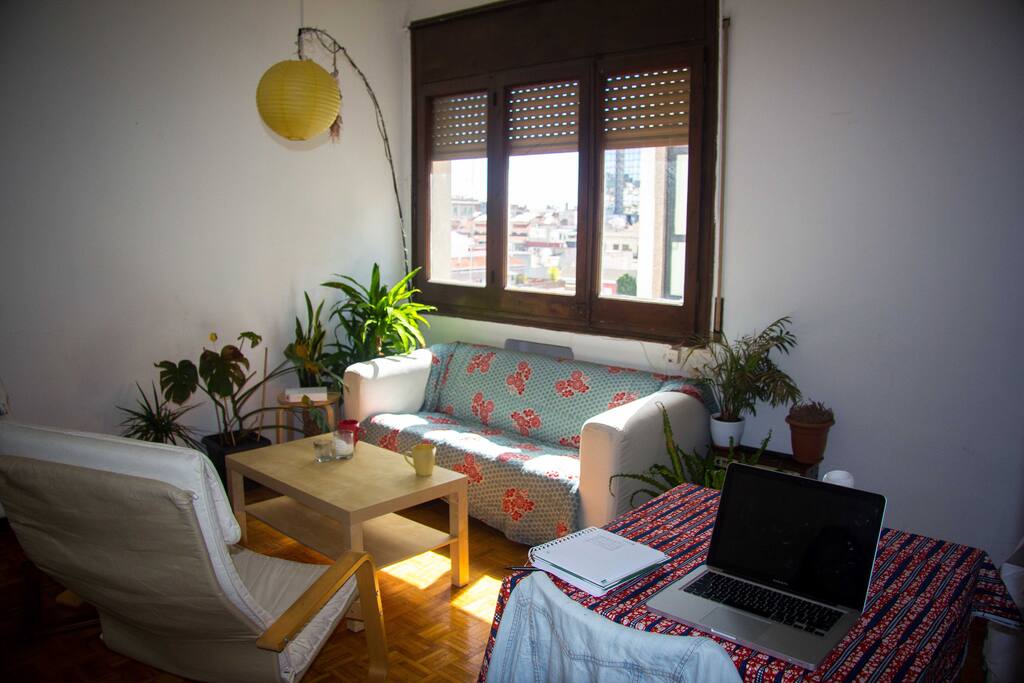 Our lovely and sunny living room.