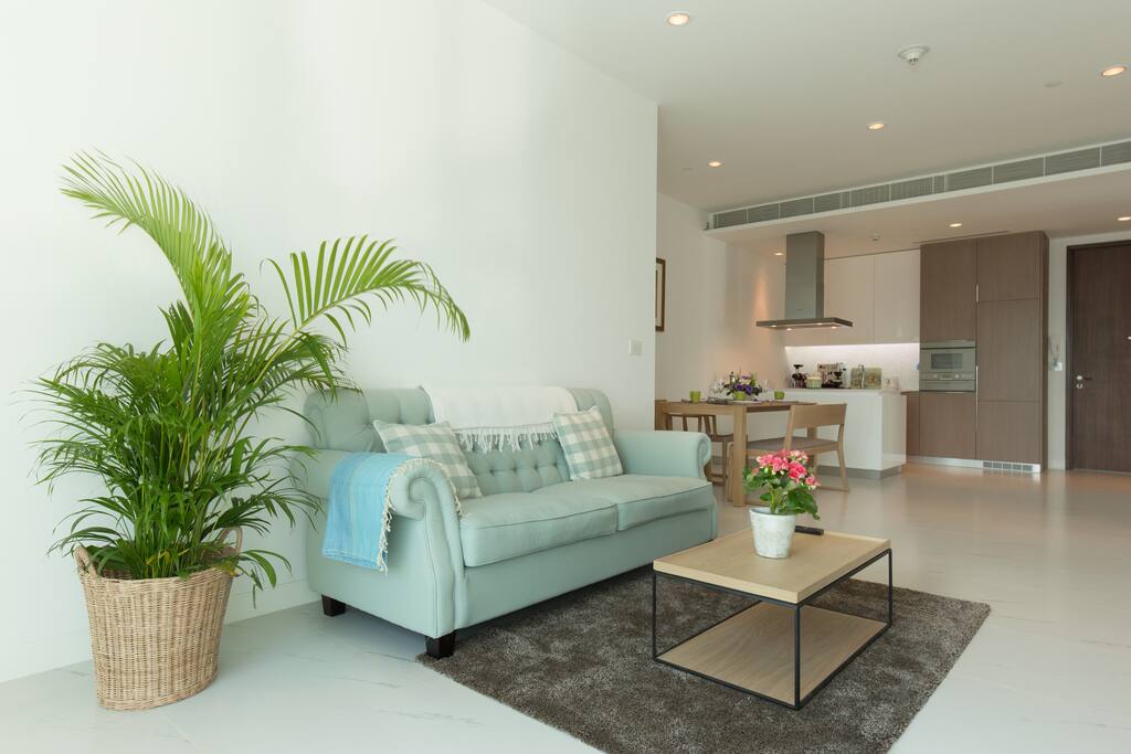 Light filled living room.