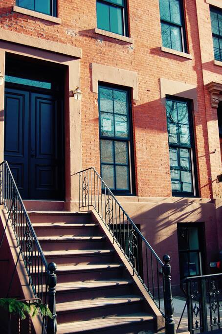 Out front...