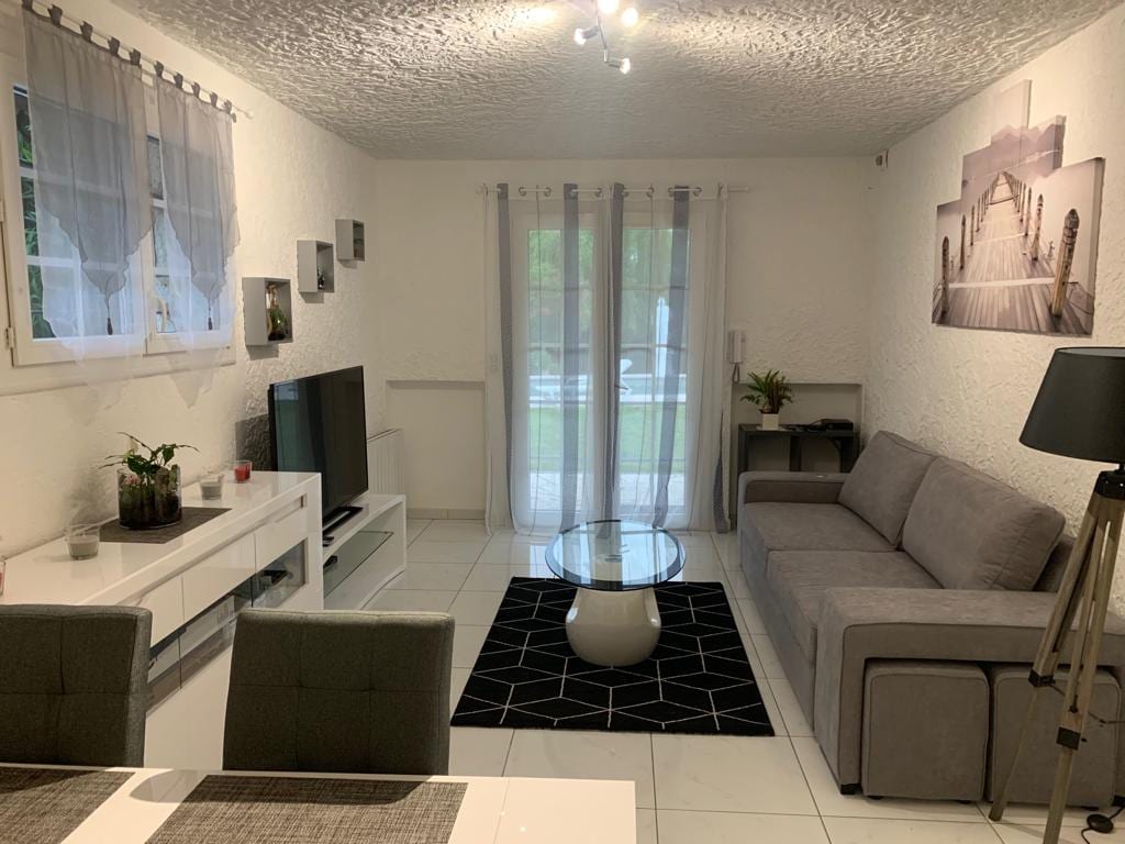 Successful Airbnb property: Apartment with garden and pool in Antibes