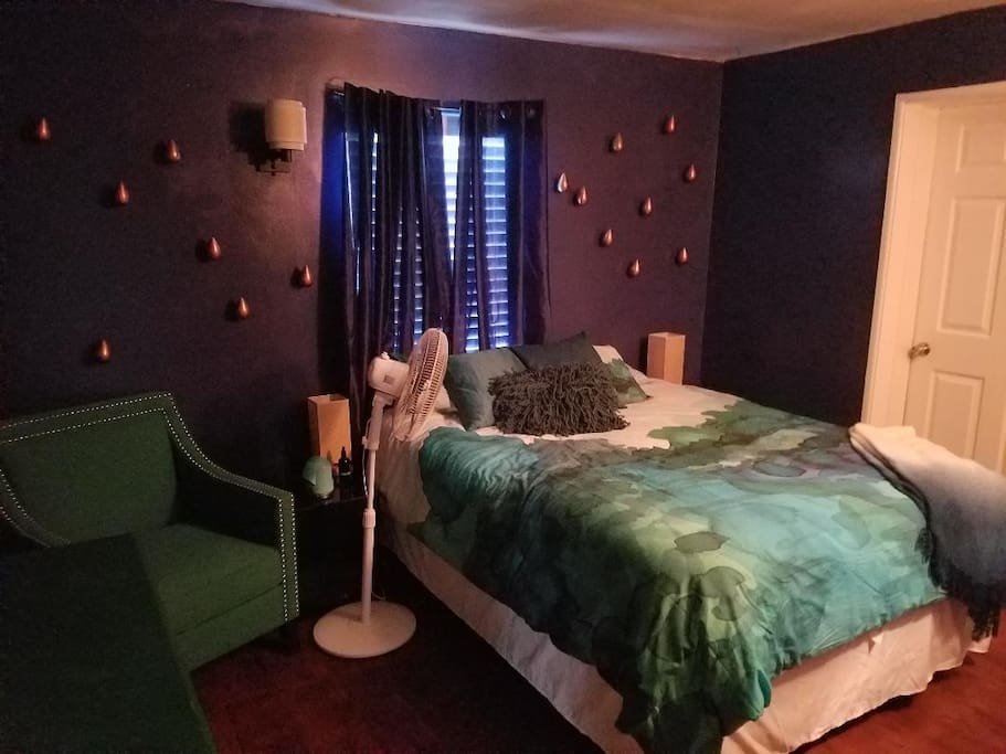 Bedroom #1 of many; smallest of all bedrooms but uber-comfy and, as all rooms, professionally designed