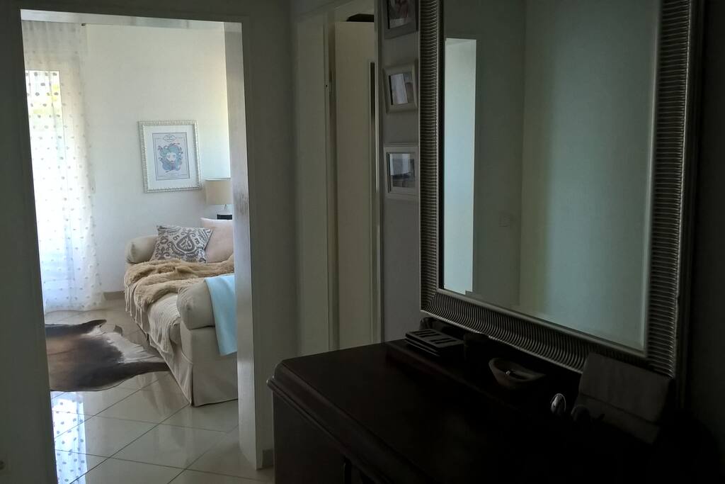 the entrance and the small hallway