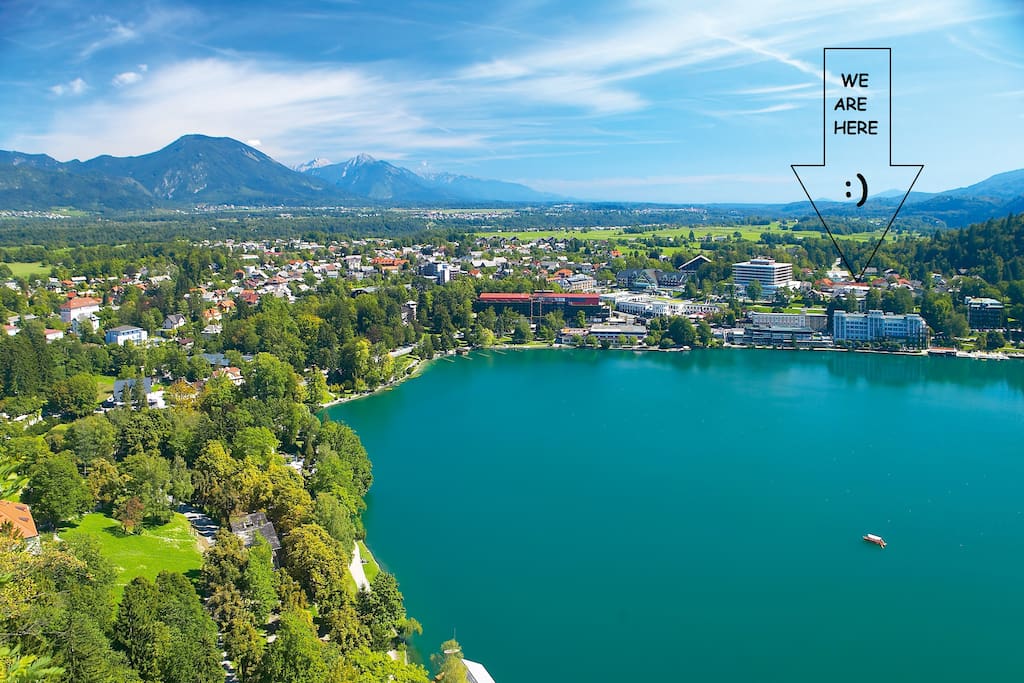 Best location - right in the center of everything! Nature, Lake, Bars, Restaurants & Shops.