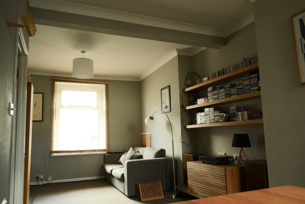 Living room with dining table