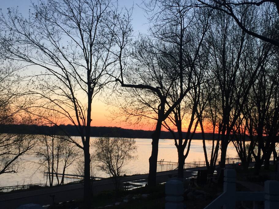 Sunset from deck