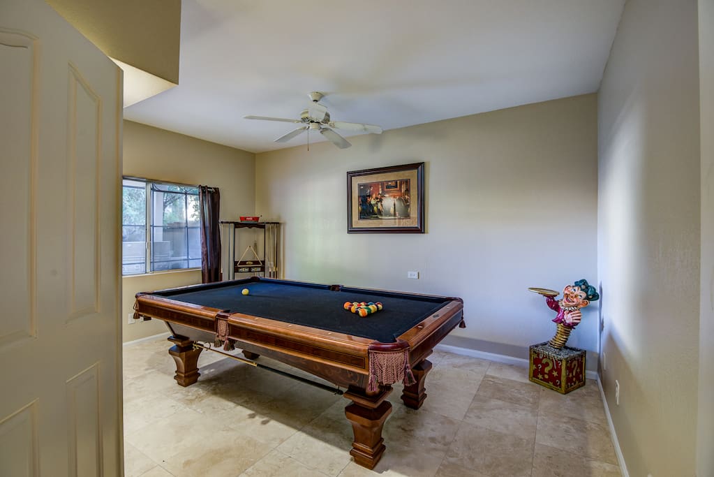 game room with pool table