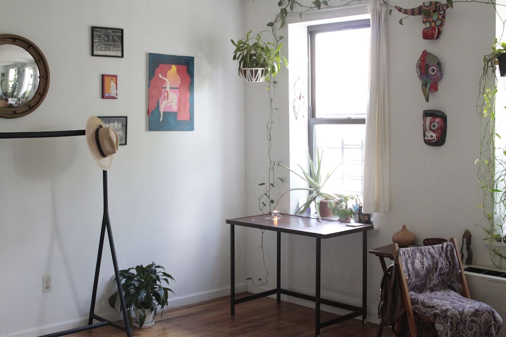 Beautiful iron desk to work from.