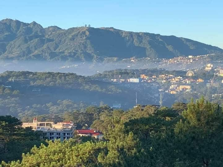 View of Mount Sto Thomas and the forest reserves of Baguio Country Club and Camp John Hay from Tiptop Vacation Homes, Tiptop, Pacdal 