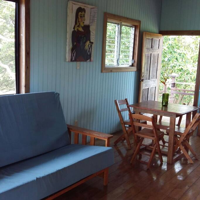Living room overlooking the main entrance