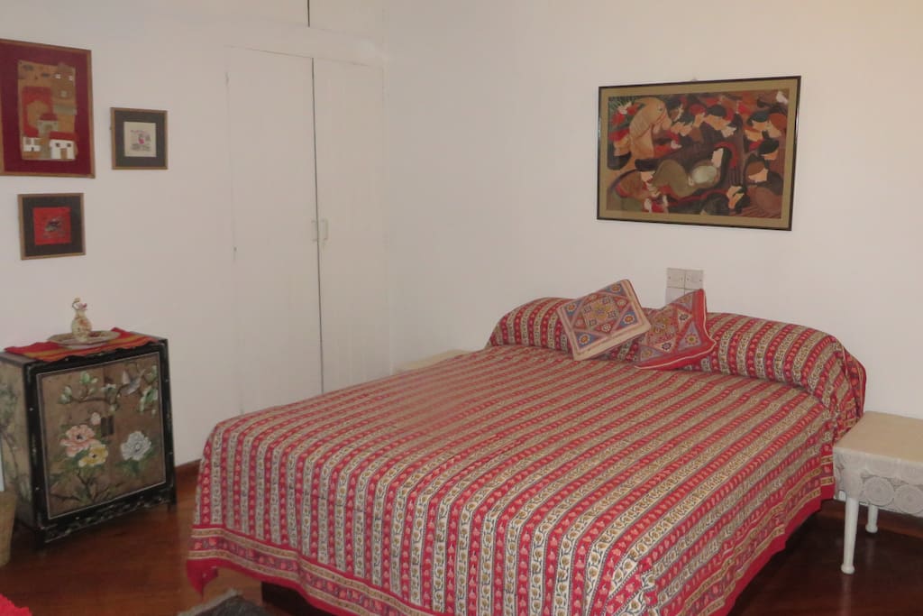 comfortable bedroom with A/C