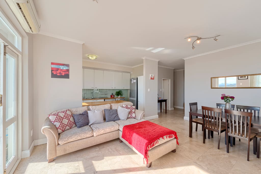 Living room and dining area