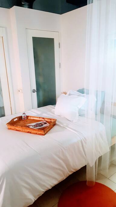 Full bed, fresh linen