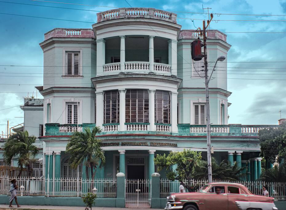 The house . The room have direct access to the large balcony seeing on the right side.