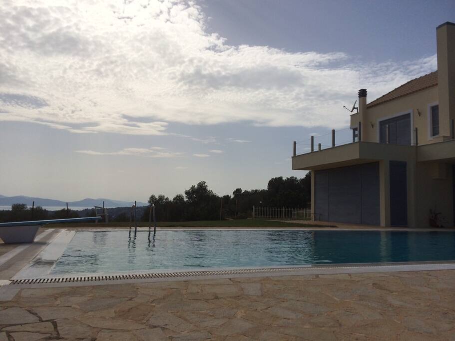 swimming pool and main house