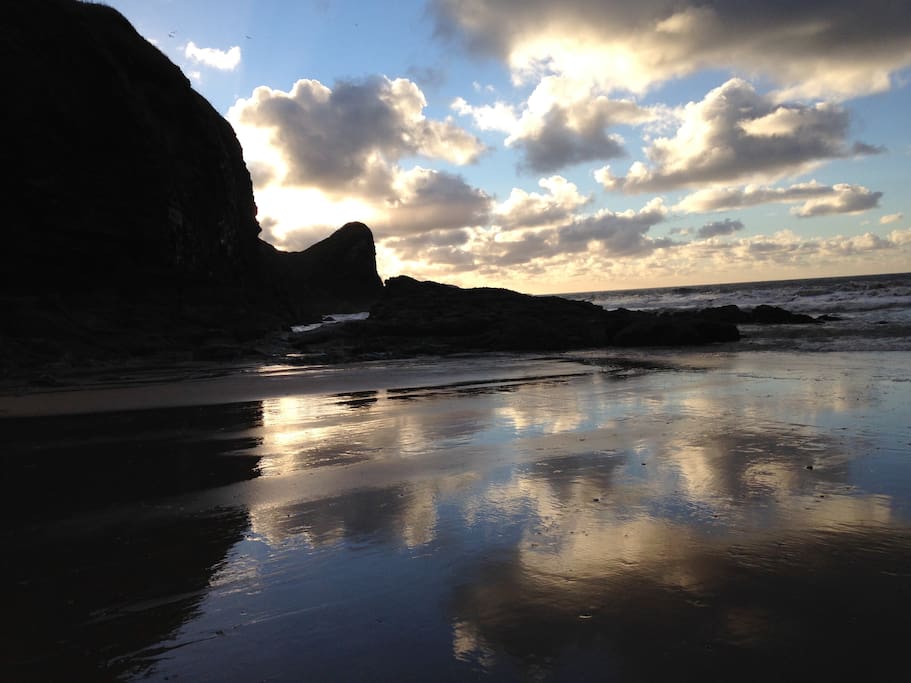 Llangrannog beach