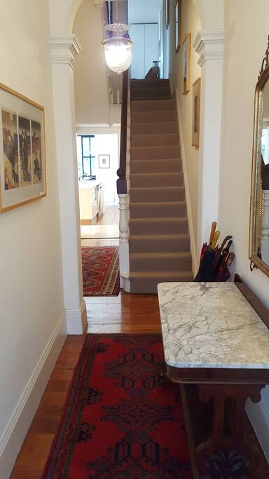 The entrance hall in Forest Lodge, Sydney.
