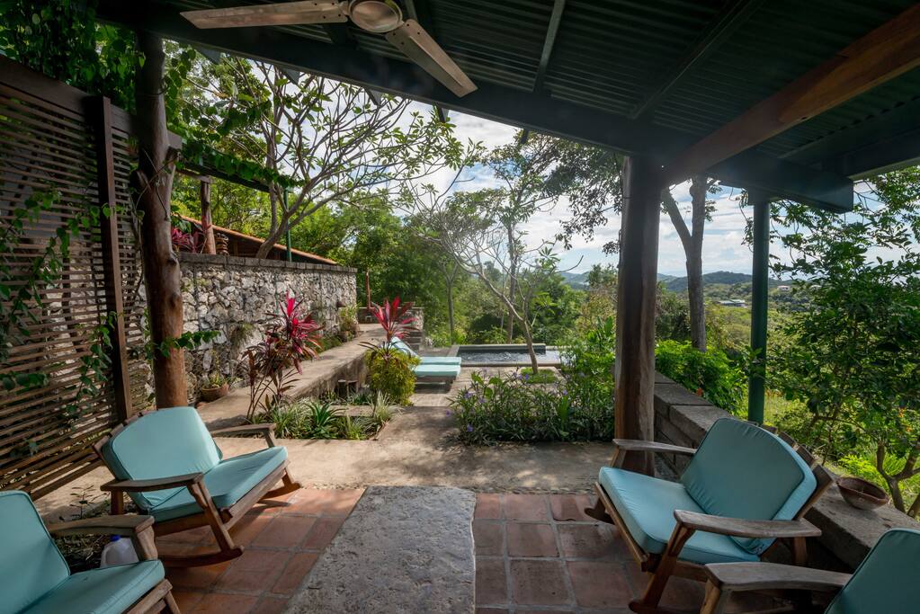 Walk out of the master bedroom into paradise