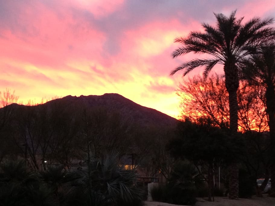 We have beautiful sunsets.
