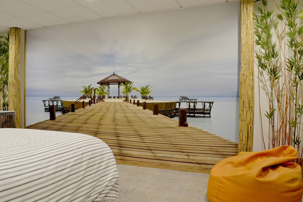 You have a great "view" from the bed!