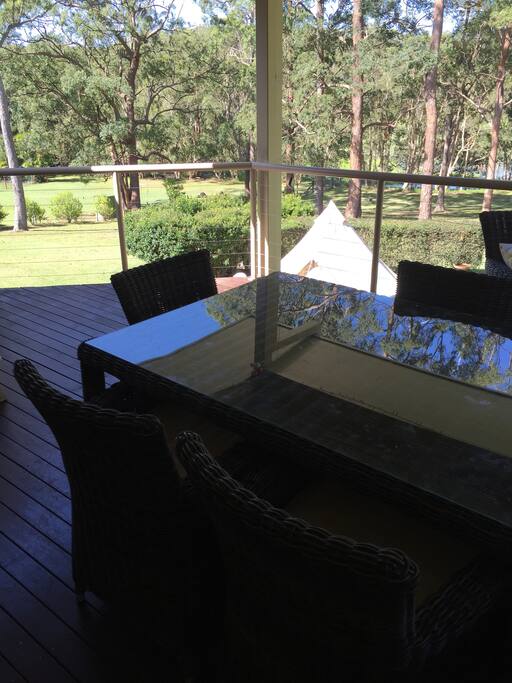 The deck of the house