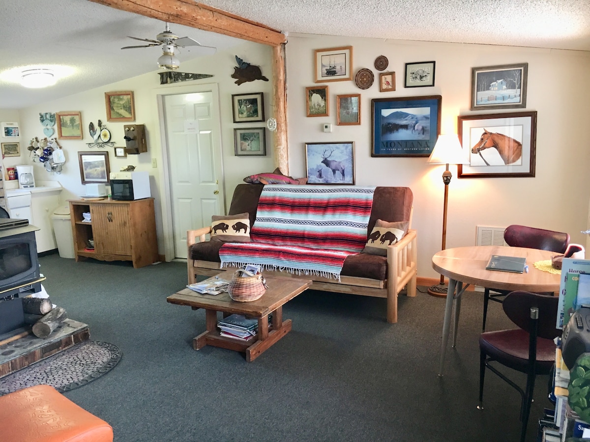 Living room and dining table