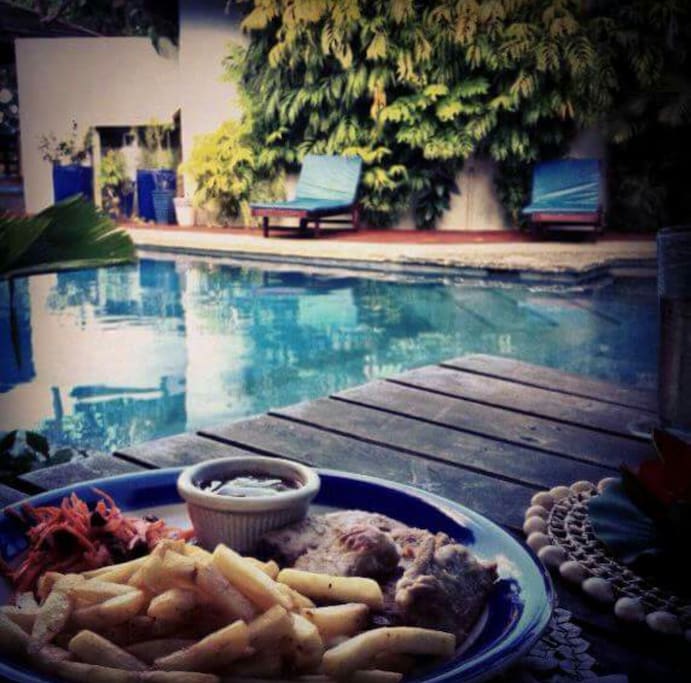 Meals by the pool