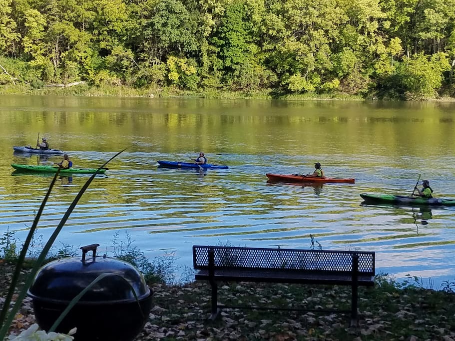 The free use of 2 kayaks and a canoe are included!