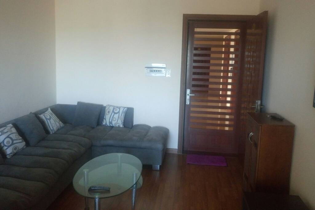 Door and living room