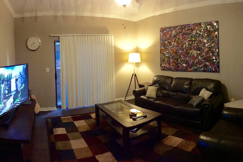 View of Living Area with Sliding Door to Patio