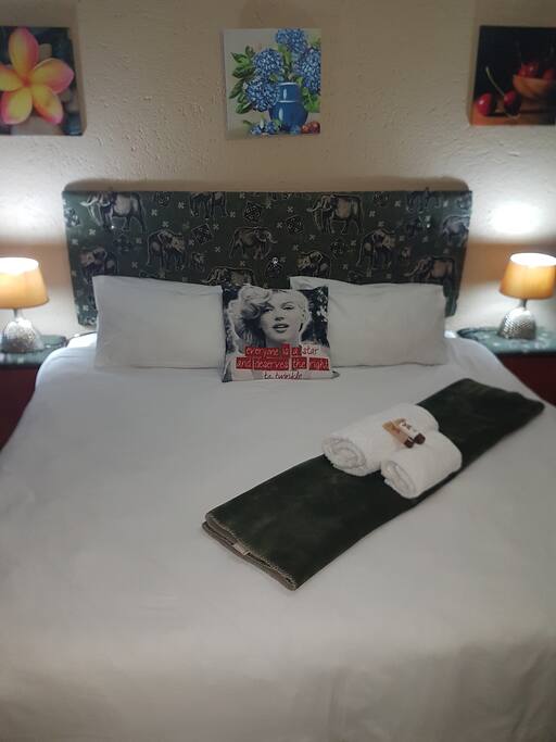 extremely comfortable king bed. sleeps 2 guests