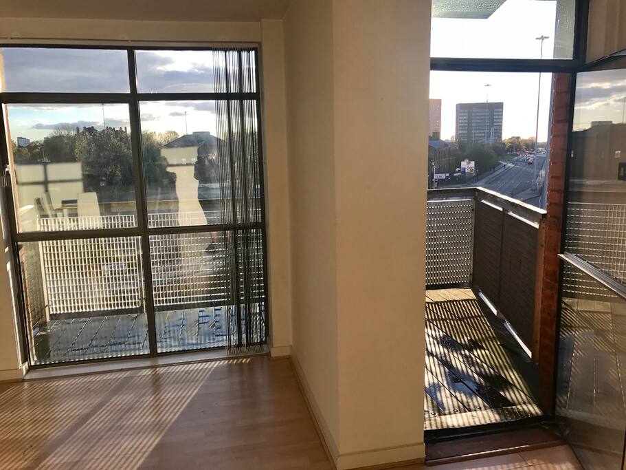 Balcony with view looking South of the City