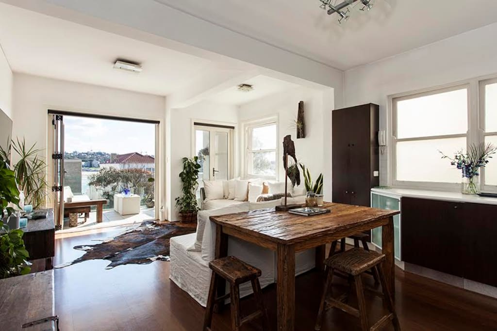 Open plan with natural sunlight