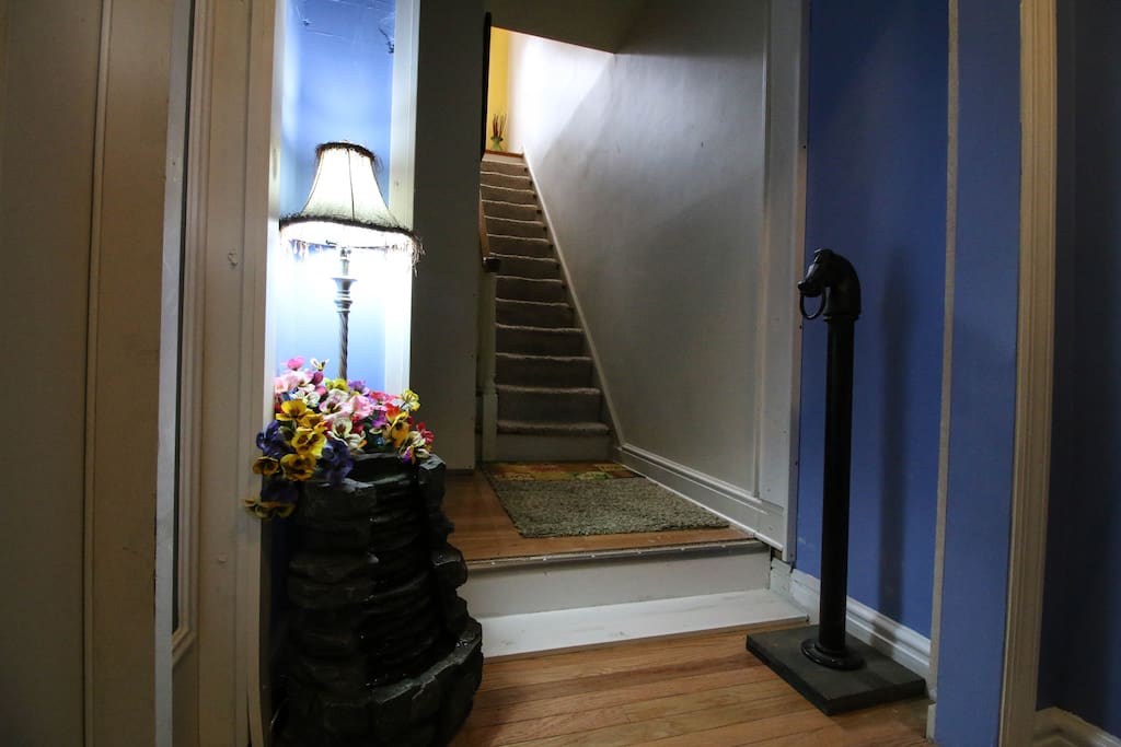 When you arrive Please go directly Upstairs